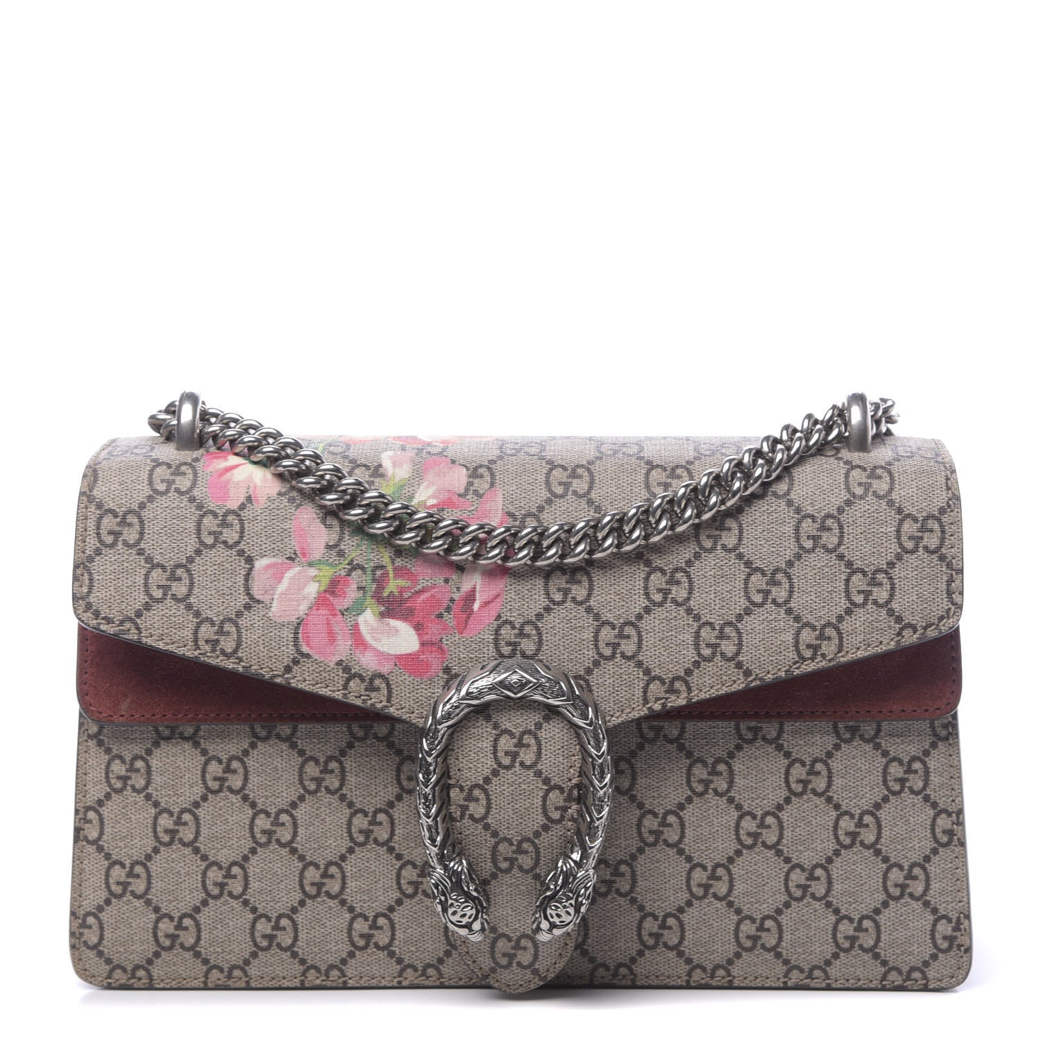 Gucci GG Supreme Monogram Blooms Small Dionysus Shoulder Bag Beige Multicolor Dry Rose 1 of 15