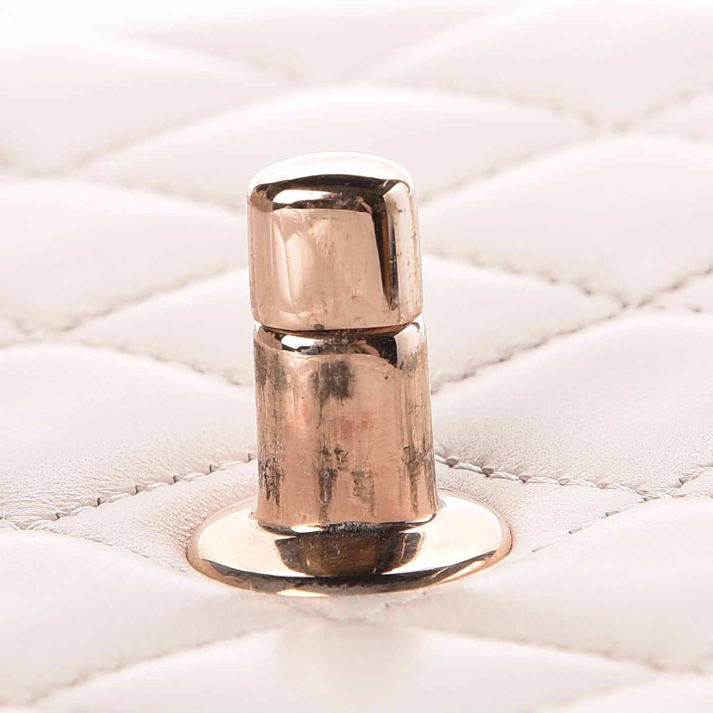 Lambskin Quilted Mini Rectangular Flap Light Pink