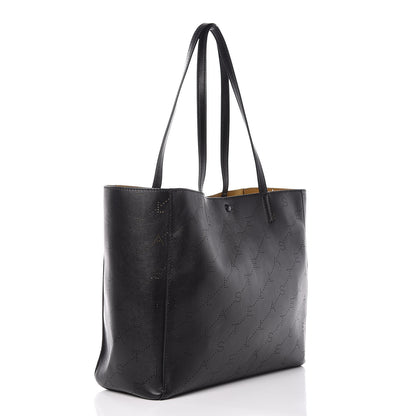 Stella McCartney Eco Alter Nappa Perforated Logo Tote Black 3 of 10