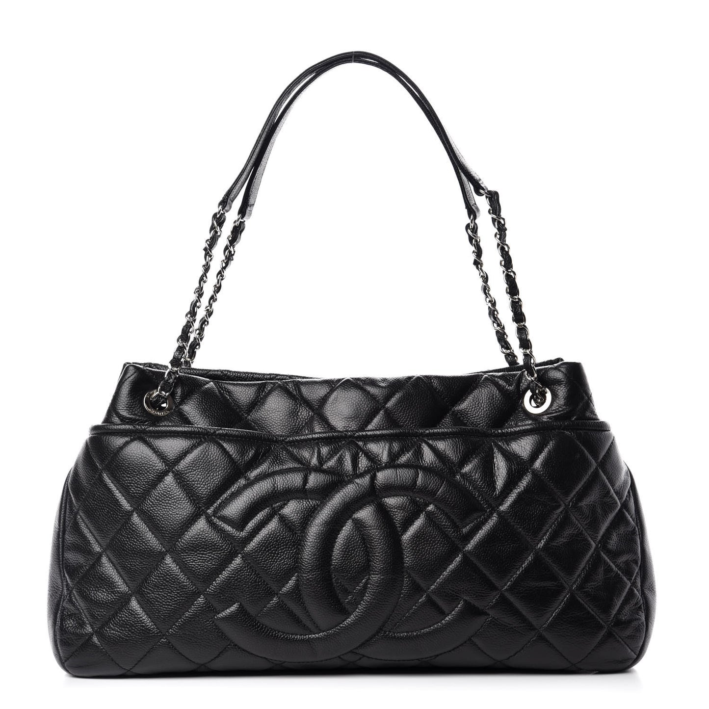 Caviar Quilted Timeless CC Soft Tote Black