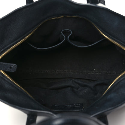 Alexander McQueen Pebbled Calfskin Small Skull Padlock Zip Around Tote Black 5 of 10