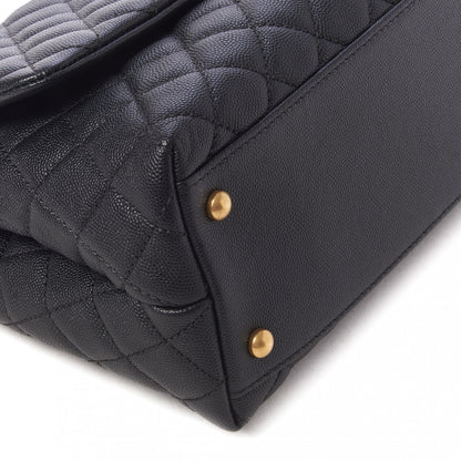Chanel Caviar Quilted Small Coco Handle Flap Black 6 of 10