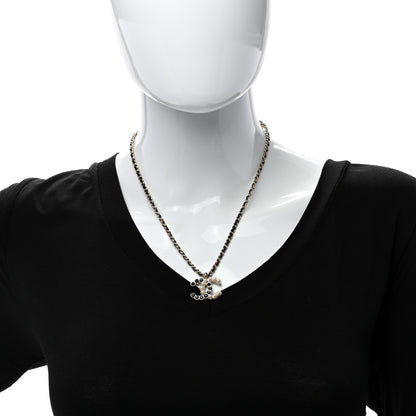 Chanel Lambskin Resin Pearl Dazzling Domino Short Necklace Gold Black 2 of 4