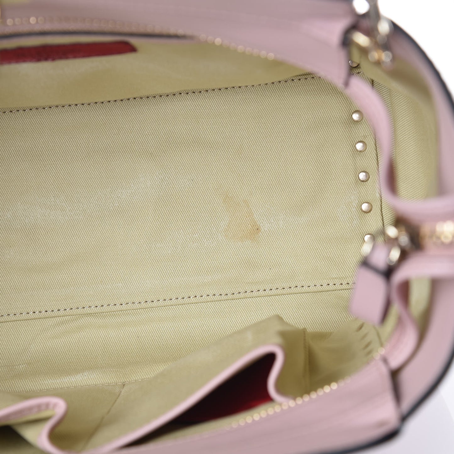 Vitello Rockstud Double Handle Tote Water Rose