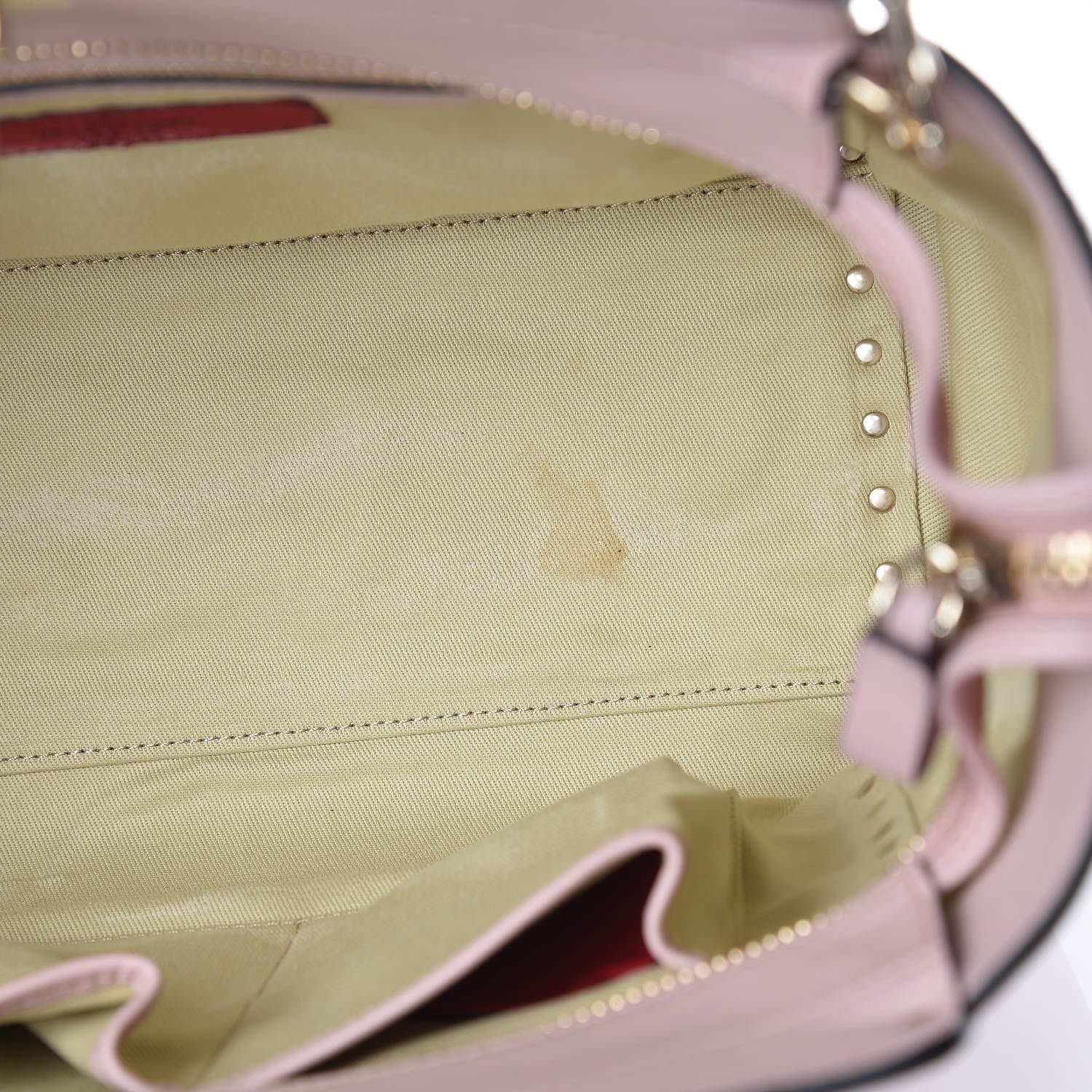 Valentino Garavani Vitello Rockstud Double Handle Tote Water Rose 10 of 13