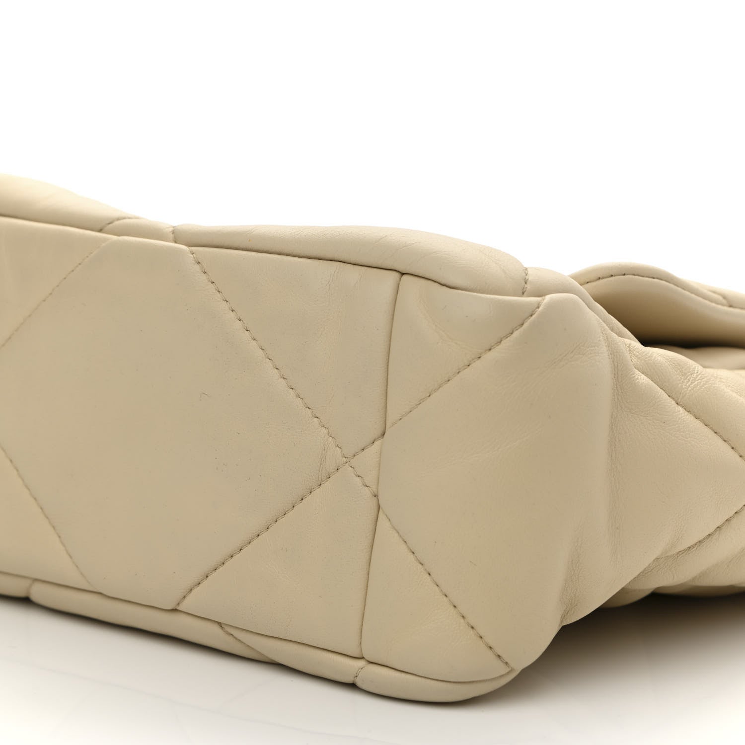 Chanel Lambskin Quilted Large Chanel 19 Flap Beige 10 of 11
