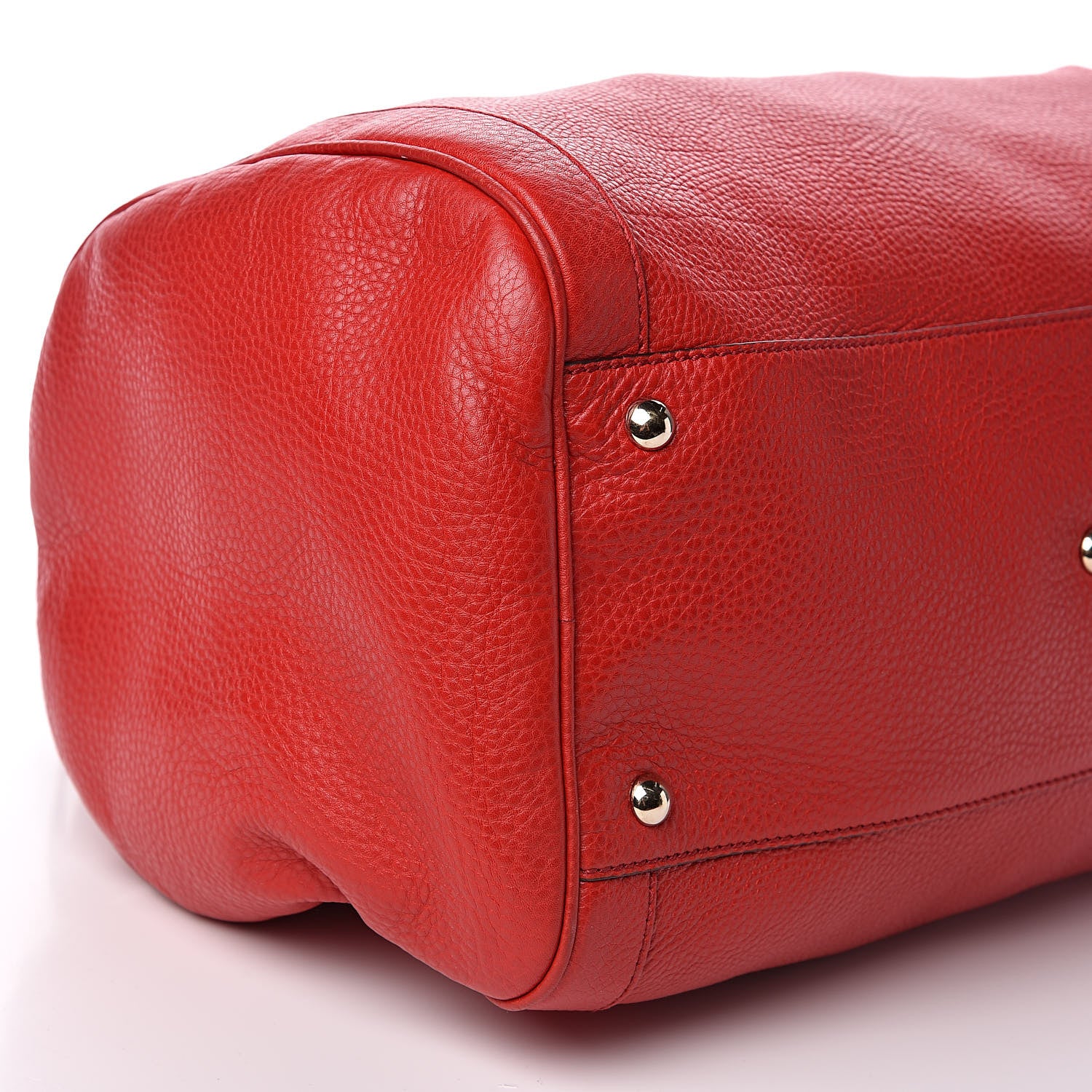 Gucci Pebbled Calfskin Medium Soho Boston Red 8 of 11