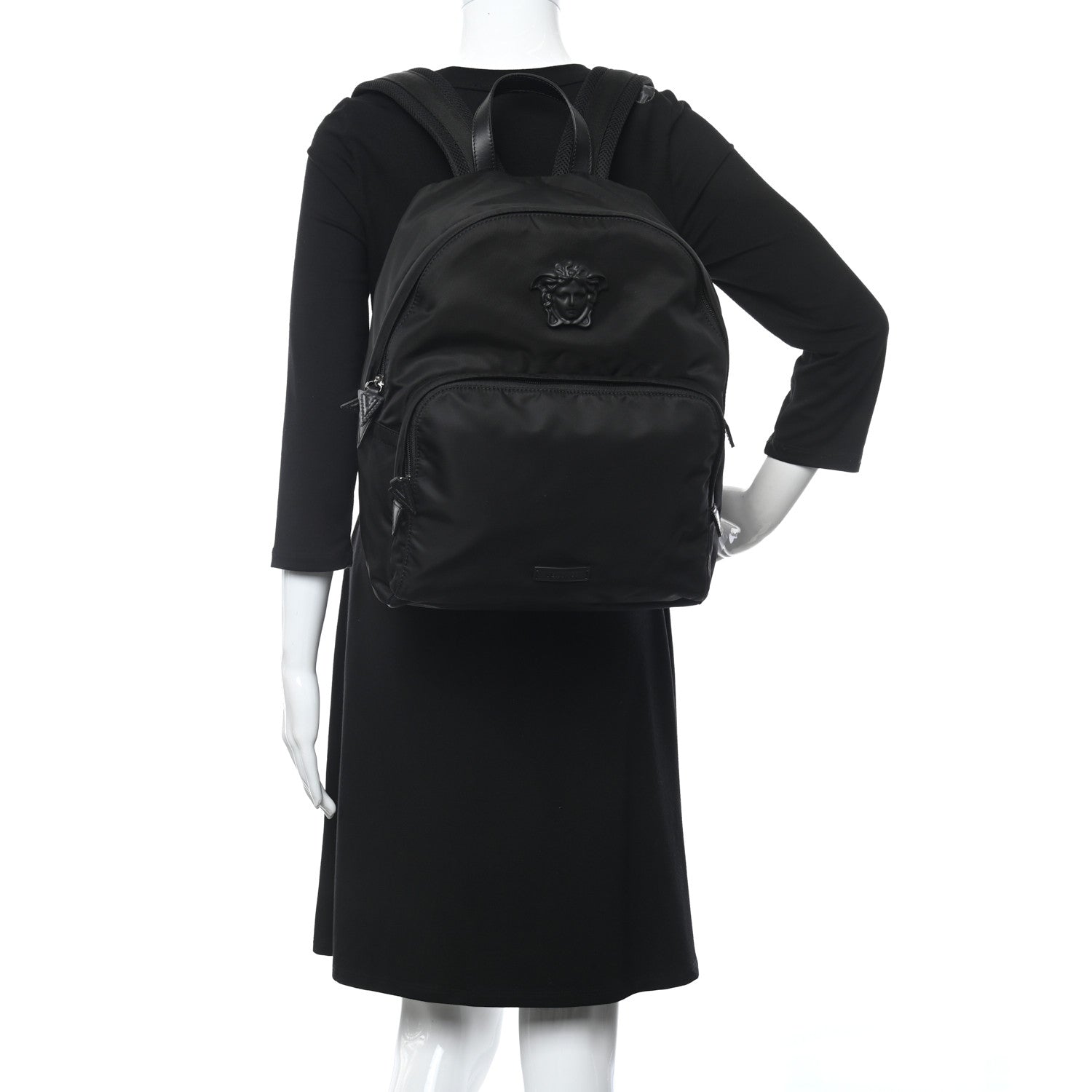 Versace Nylon La Medusa Backpack Black 2 of 12