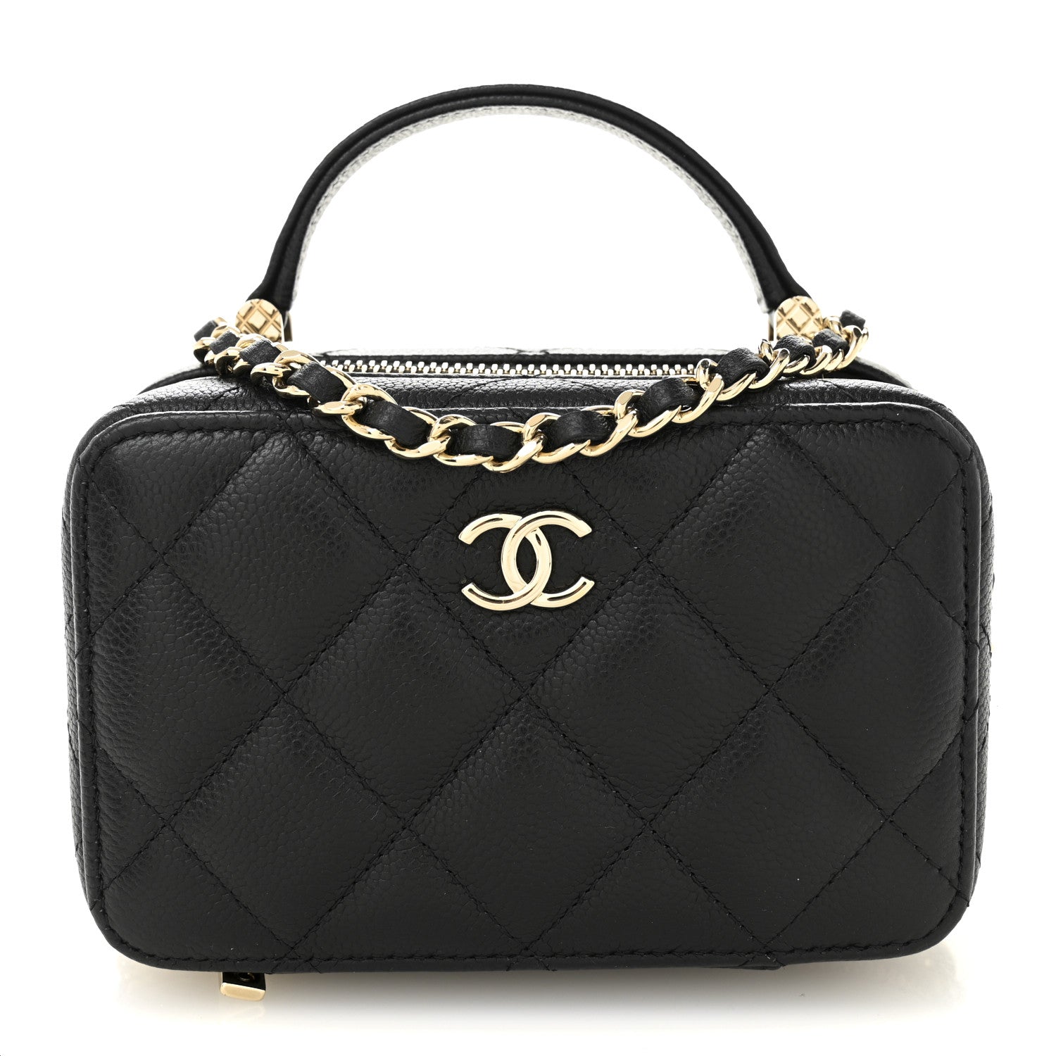 Chanel Caviar Quilted Small Top Handle Vanity Case Black 1 of 12
