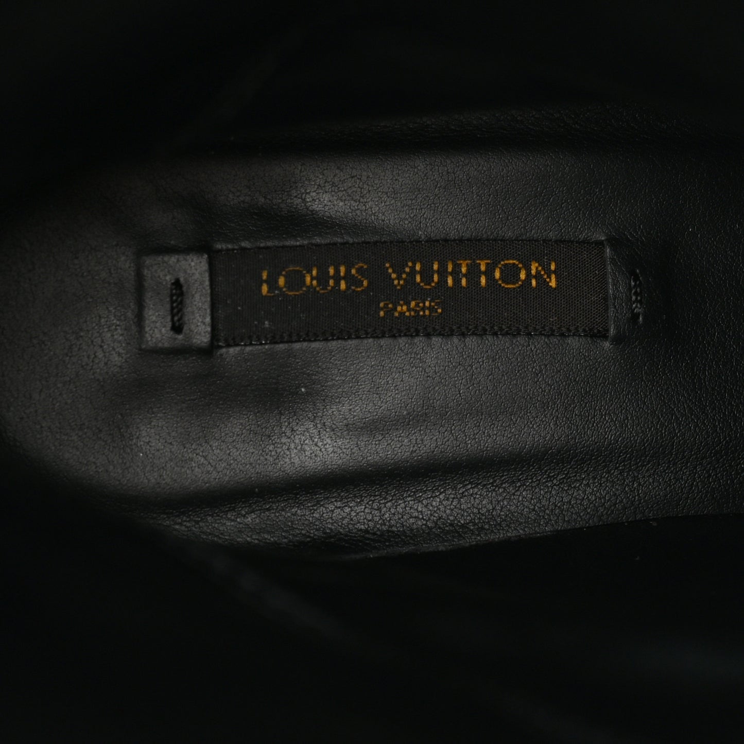 Calfskin Embossed Monogram Rebellion Half Boots 36.5 Black