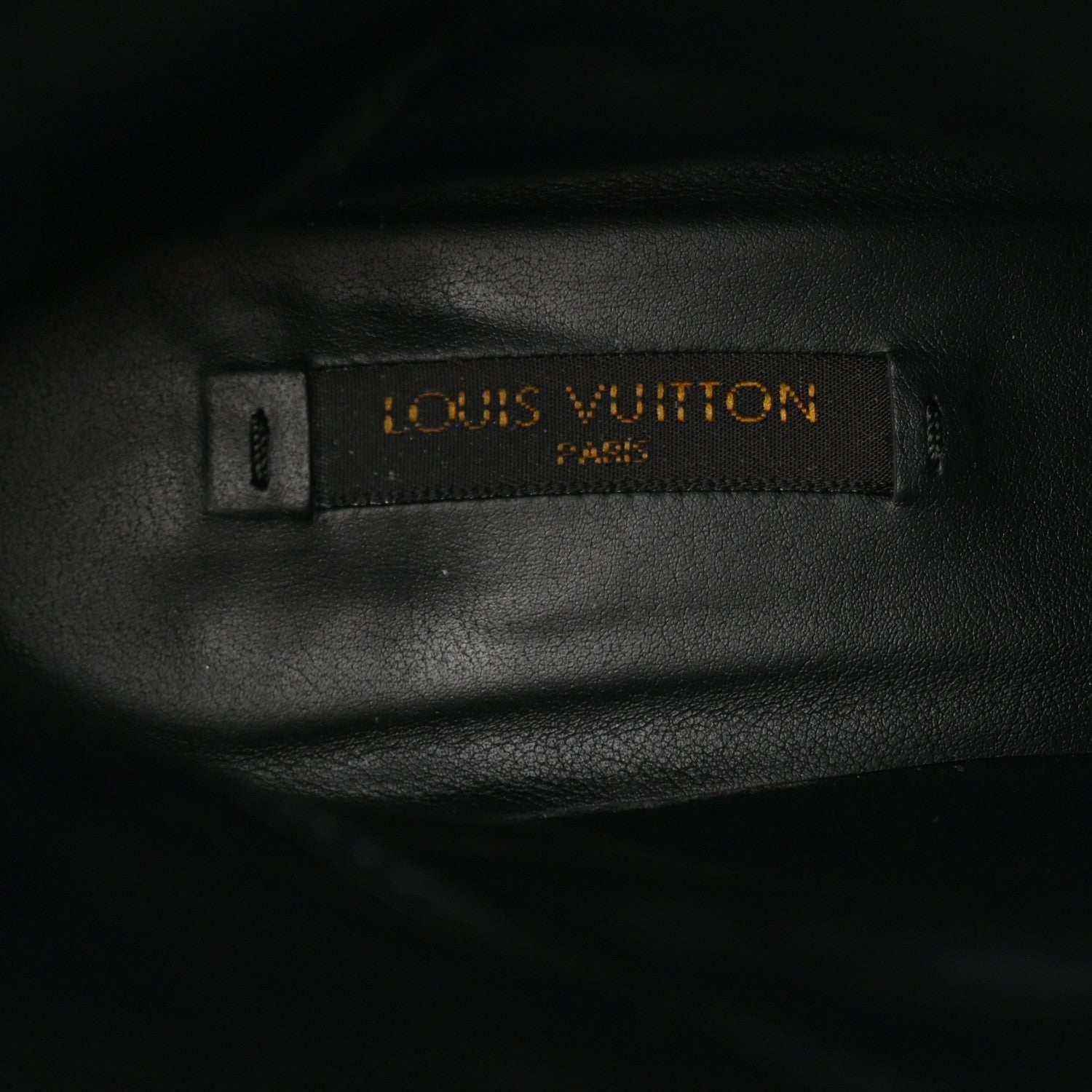 Louis Vuitton Calfskin Embossed Monogram Rebellion Half Boots 36.5 Black 6 of 11