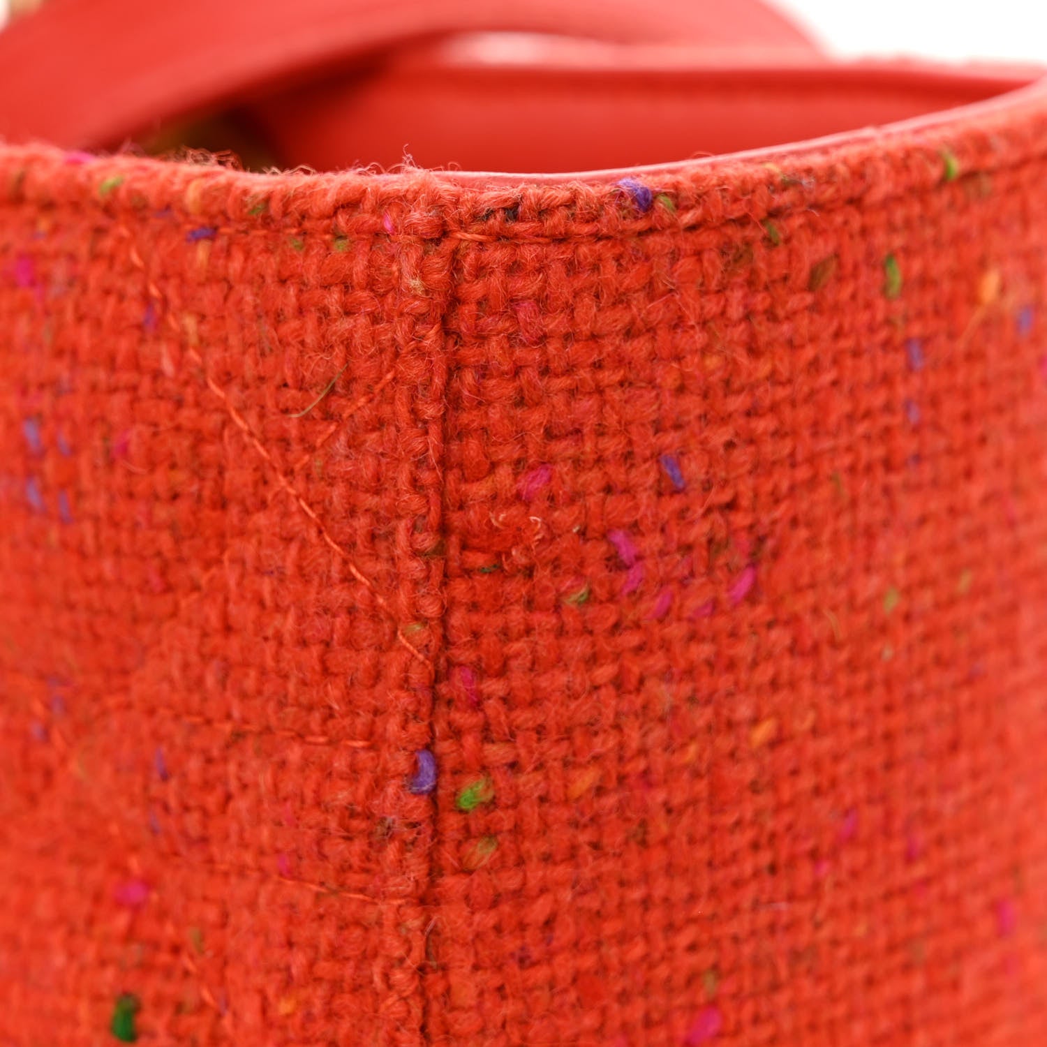 Christian Dior Tweed Cannage Large Lady Dior Orange 11 of 12