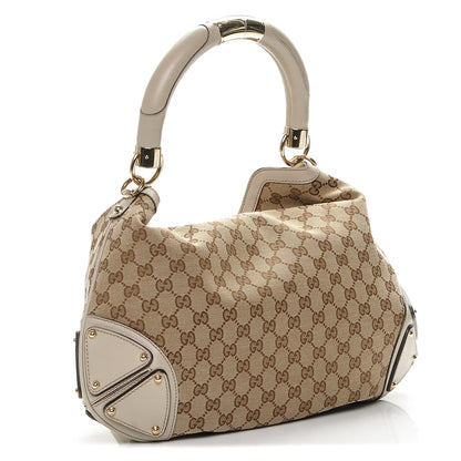 Gucci Monogram Medium Indy Top Handle Hobo Off White 3 of 6