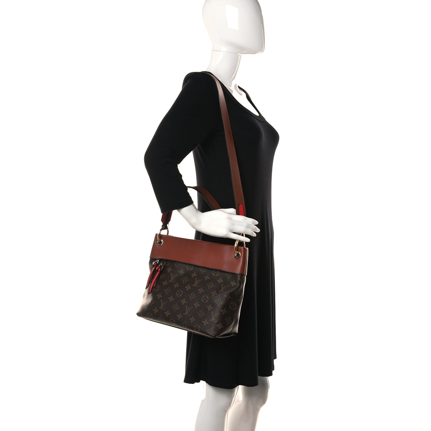 Louis Vuitton Monogram Tuileries Besace Caramel Rouge 2 of 16