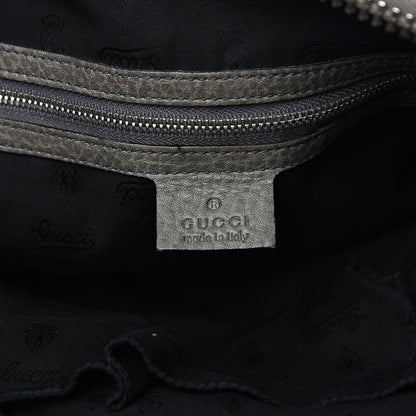 Gucci Calfskin Medium Bamboo Bar Shoulder Bag Grey 5 of 12