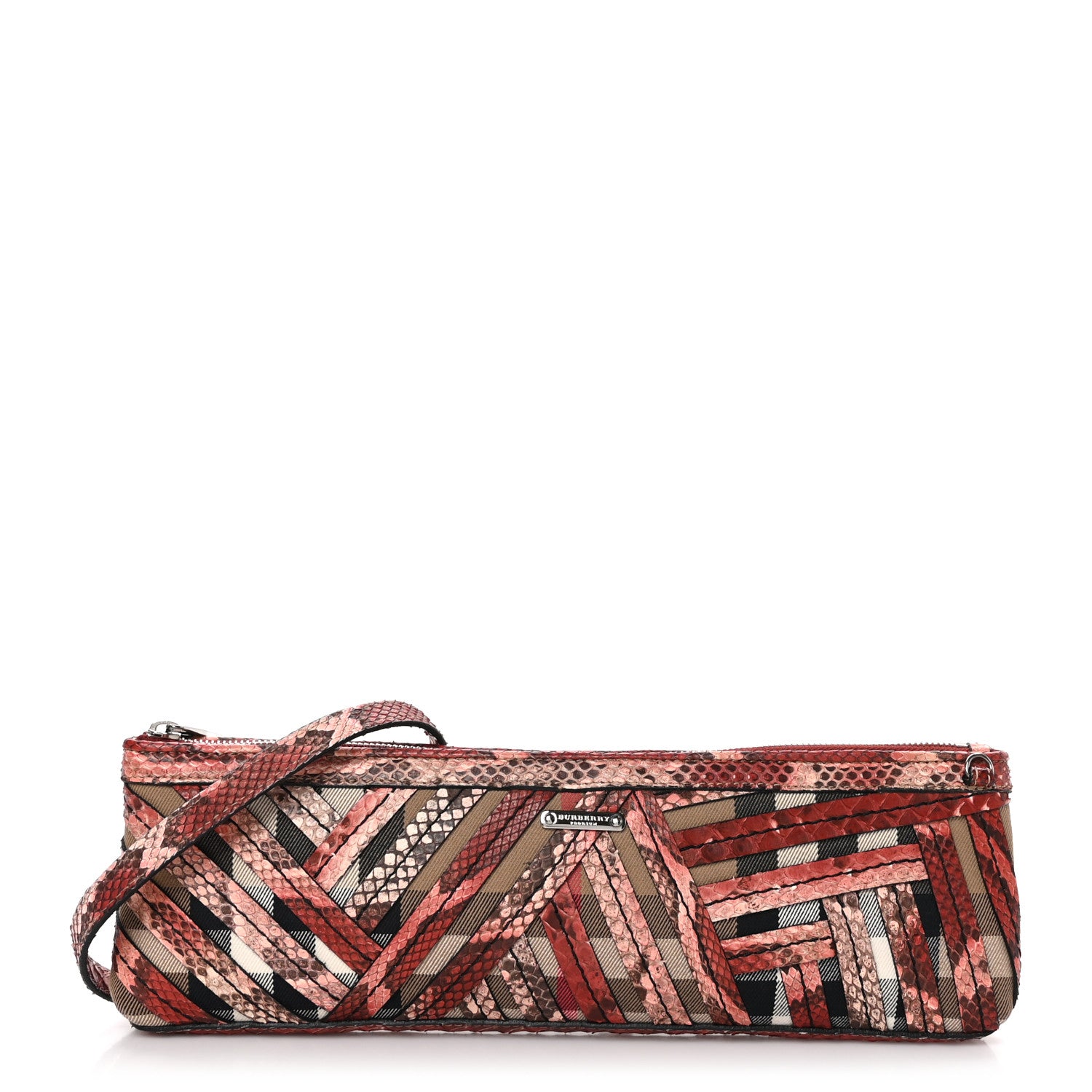 Burberry Snakeskin Shoulder Bag Pink 1 of 10