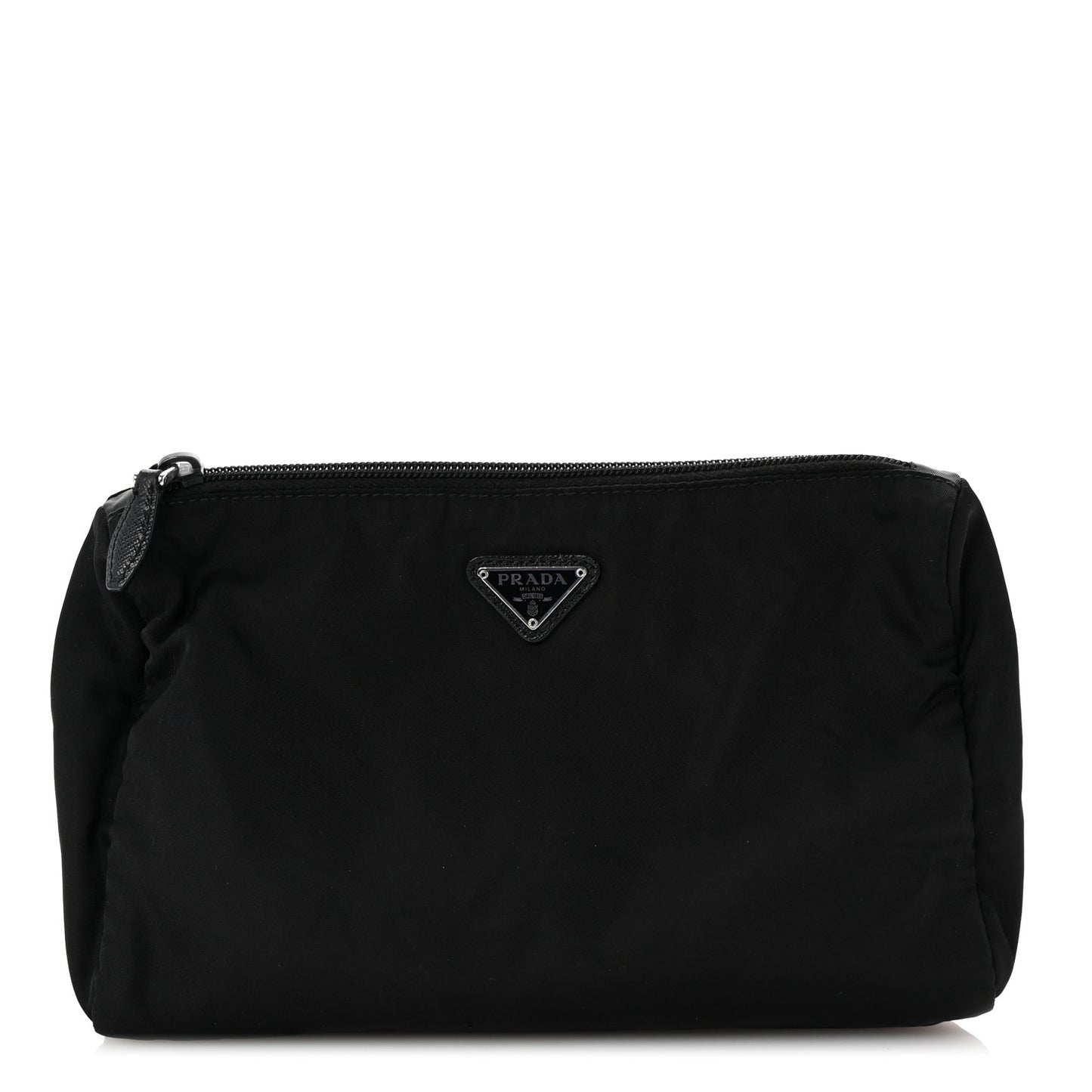 Nylon Tessuto Cosmetic Pouch Black