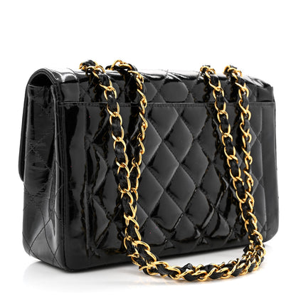 Chanel Patent Quilted Small Single Flap Black 3 of 18