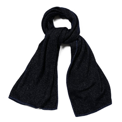 Chanel Cashmere Silk Blend CC Scarf Navy Blue 1 of 4