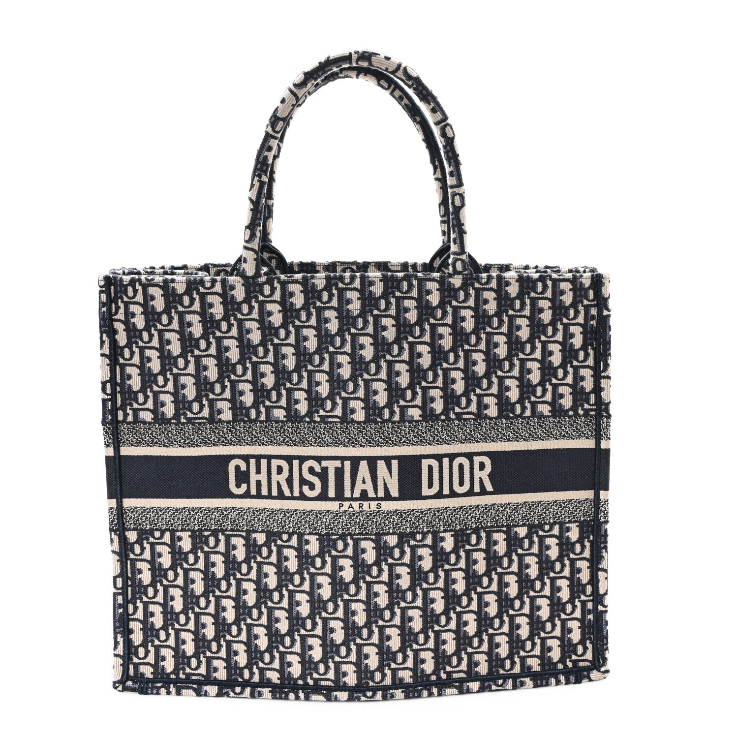 Christian Dior Oblique Large Book Tote Blue Multicolor 1 of 11