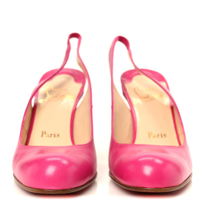 Christian Louboutin Calfskin Fifi Sling 85 Pumps 37 Hot Pink 3 of 8