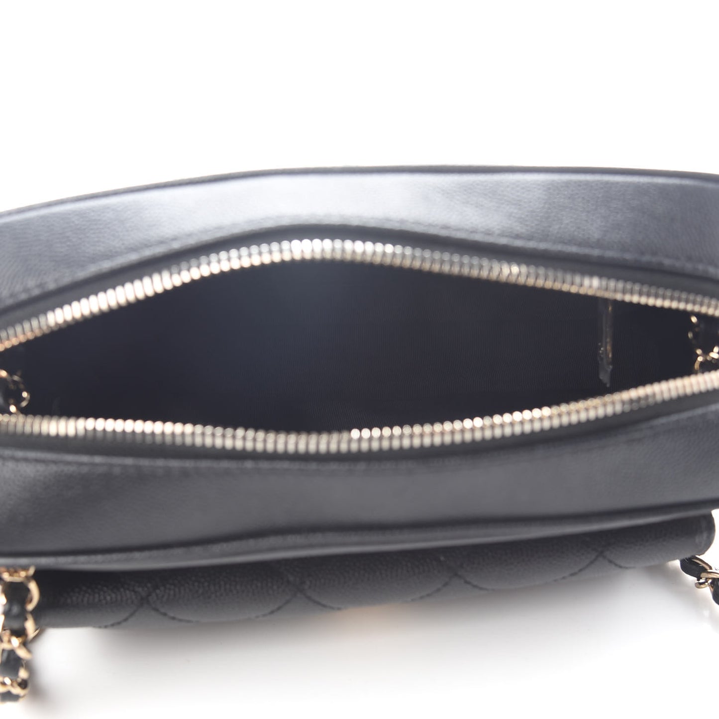 Caviar Quilted Small In & Out Camera Case Black