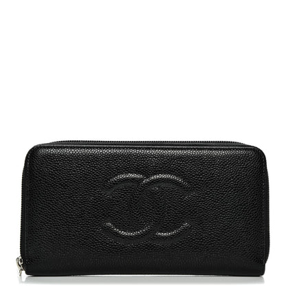 Chanel Caviar Large Timeless CC Zip Around Wallet Black 1 of 9