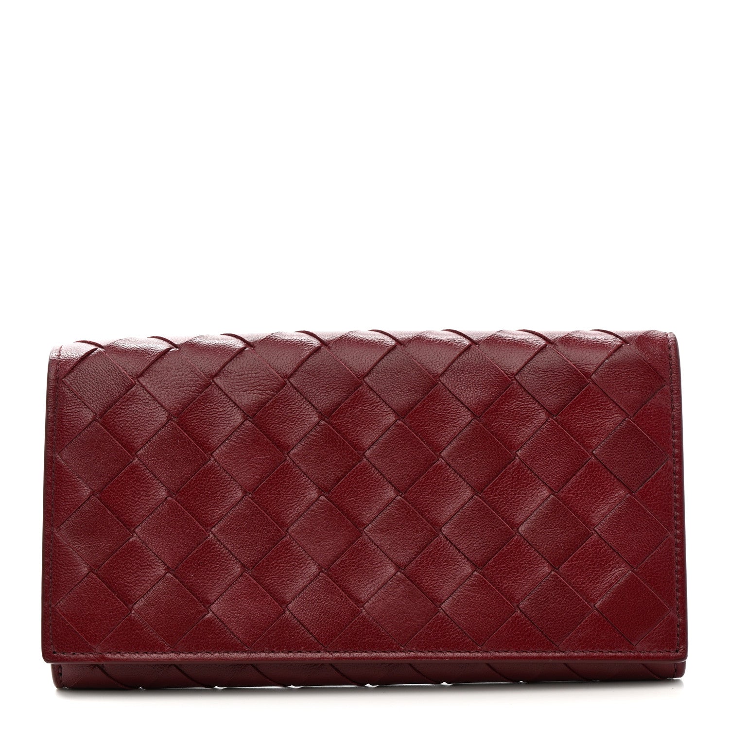 Bottega Veneta Nappa Intrecciato Flap Wallet Bordeaux 1 of 10