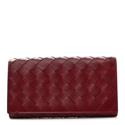 Bottega Veneta Nappa Intrecciato Flap Wallet Bordeaux 1 of 10