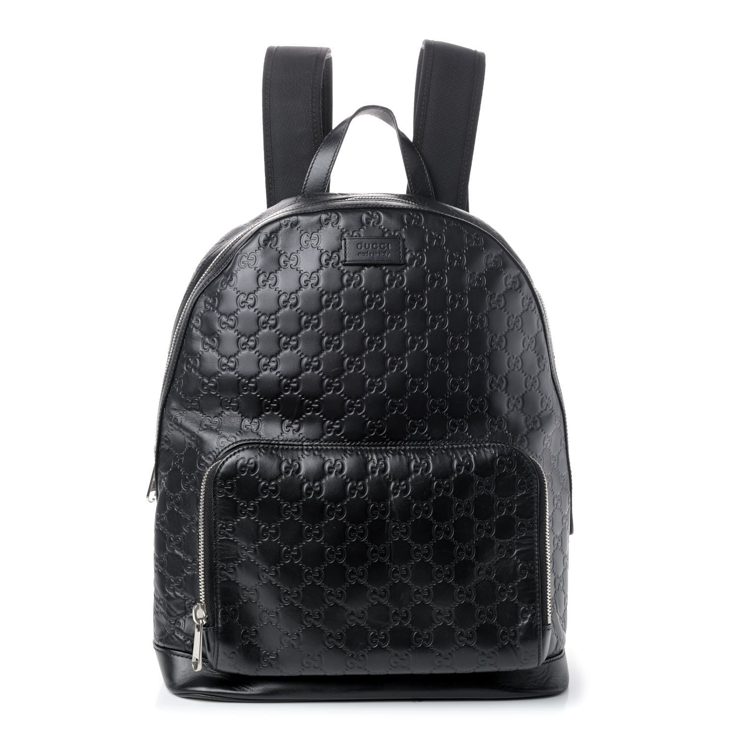 Gucci Guccissima Signature Day Backpack Black 1 of 4