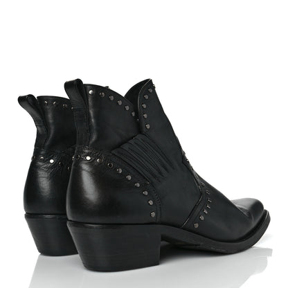 Saint Laurent Leather Dakota 50 Stud Bootie 42 Black 4 of 9