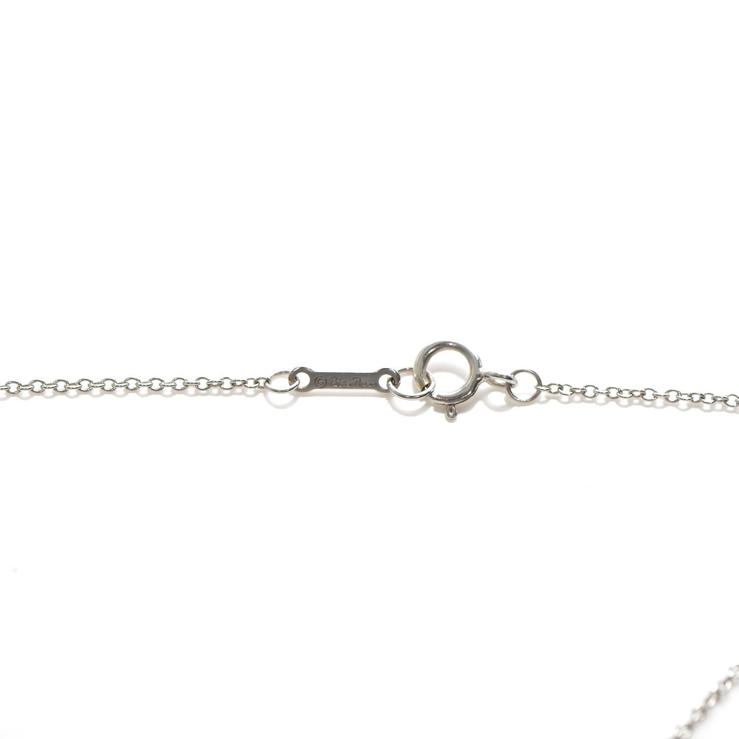 Tiffany 18K White Gold Diamond Kiss Pendant Necklace 4 of 6