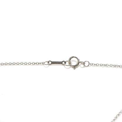 Tiffany 18K White Gold Diamond Kiss Pendant Necklace 4 of 6