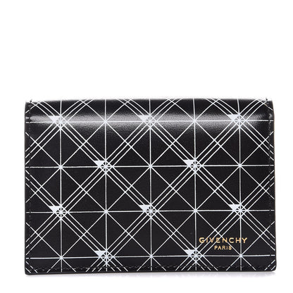 Givenchy Lambskin Prism Print Flap Card Case Black 1 of 7