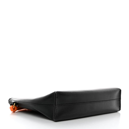Loewe Calfskin Flamenco Knot Pouch Black Bright Orange 4 of 7
