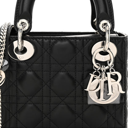 Christian Dior Lambskin Cannage Mini Lady Dior Black 8 of 10
