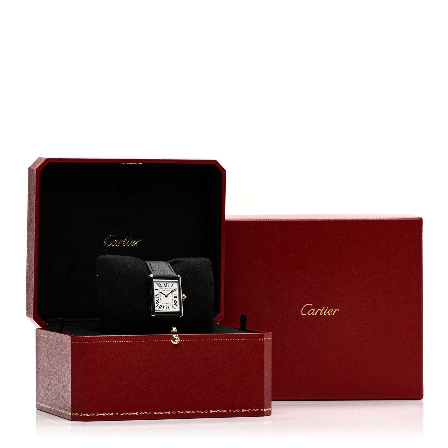 Cartier Stainless Steel Calfskin 25mm Must de Cartier Tank Quartz Watch 5 of 5