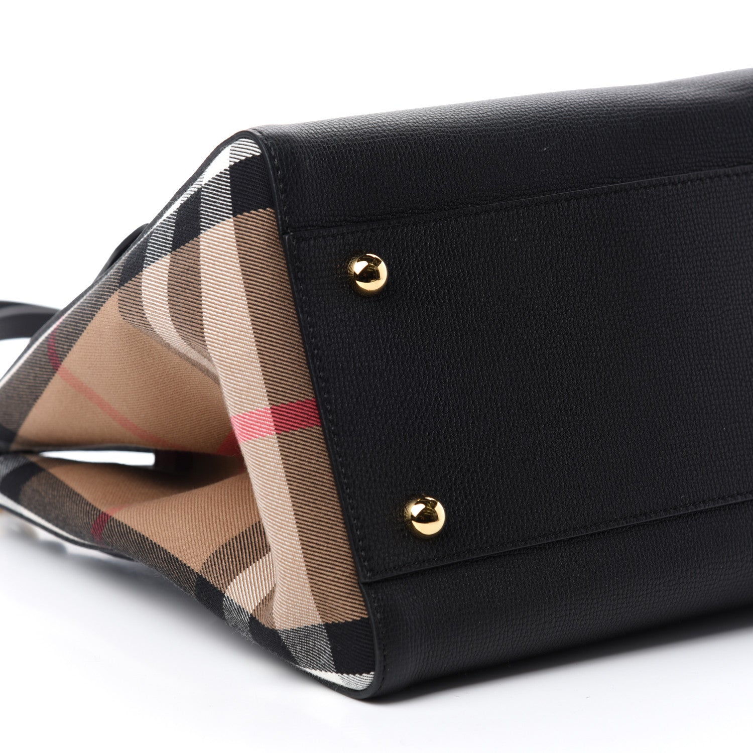 Burberry Grainy Calfskin House Check Small Canterbury Black 6 of 11