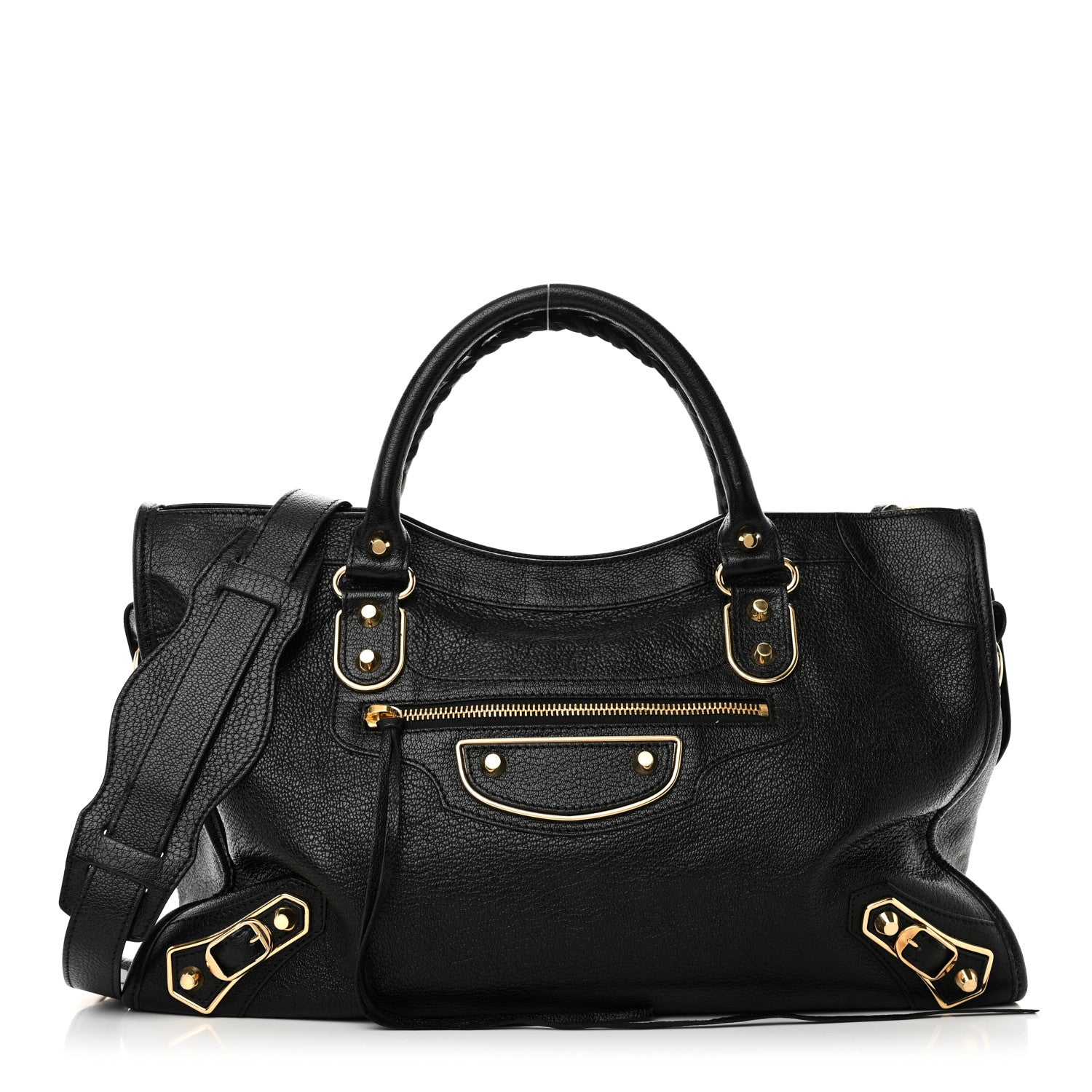 Balenciaga Chevre Gold Metallic Edge Hardware City Black 1 of 11