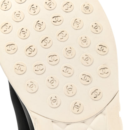 Chanel Lycra Womens CC Sneakers 40 Black White 8 of 9