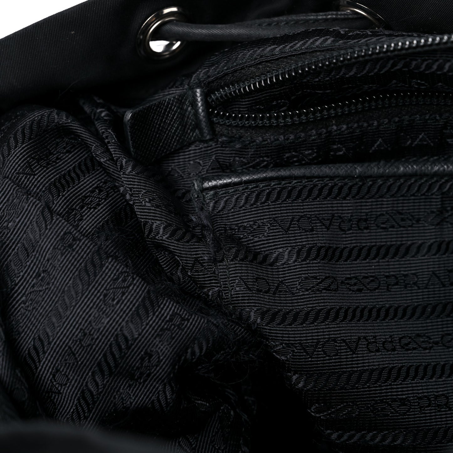 Tessuto Nylon Saffiano Medium Backpack Black