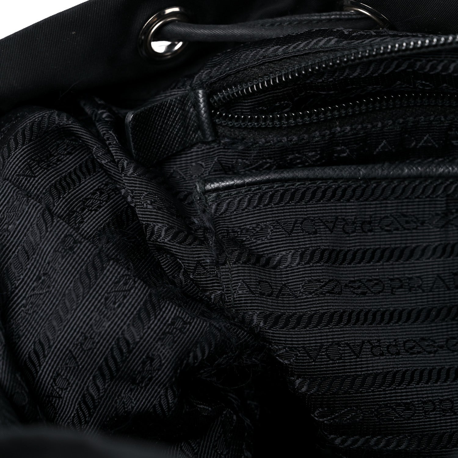 Prada Tessuto Nylon Saffiano Medium Backpack Black 14 of 24