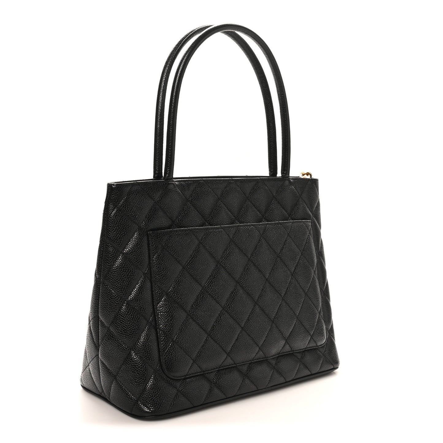 Caviar Quilted Medallion Tote Black