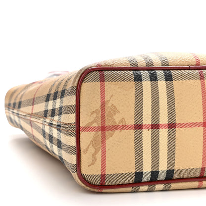 Burberry Haymarket Check Tote Red 8 of 9