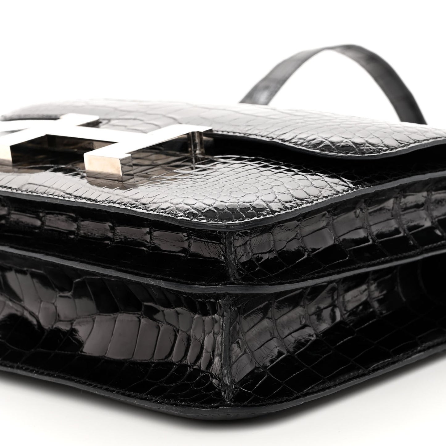 Shiny Alligator Constance 24 Black