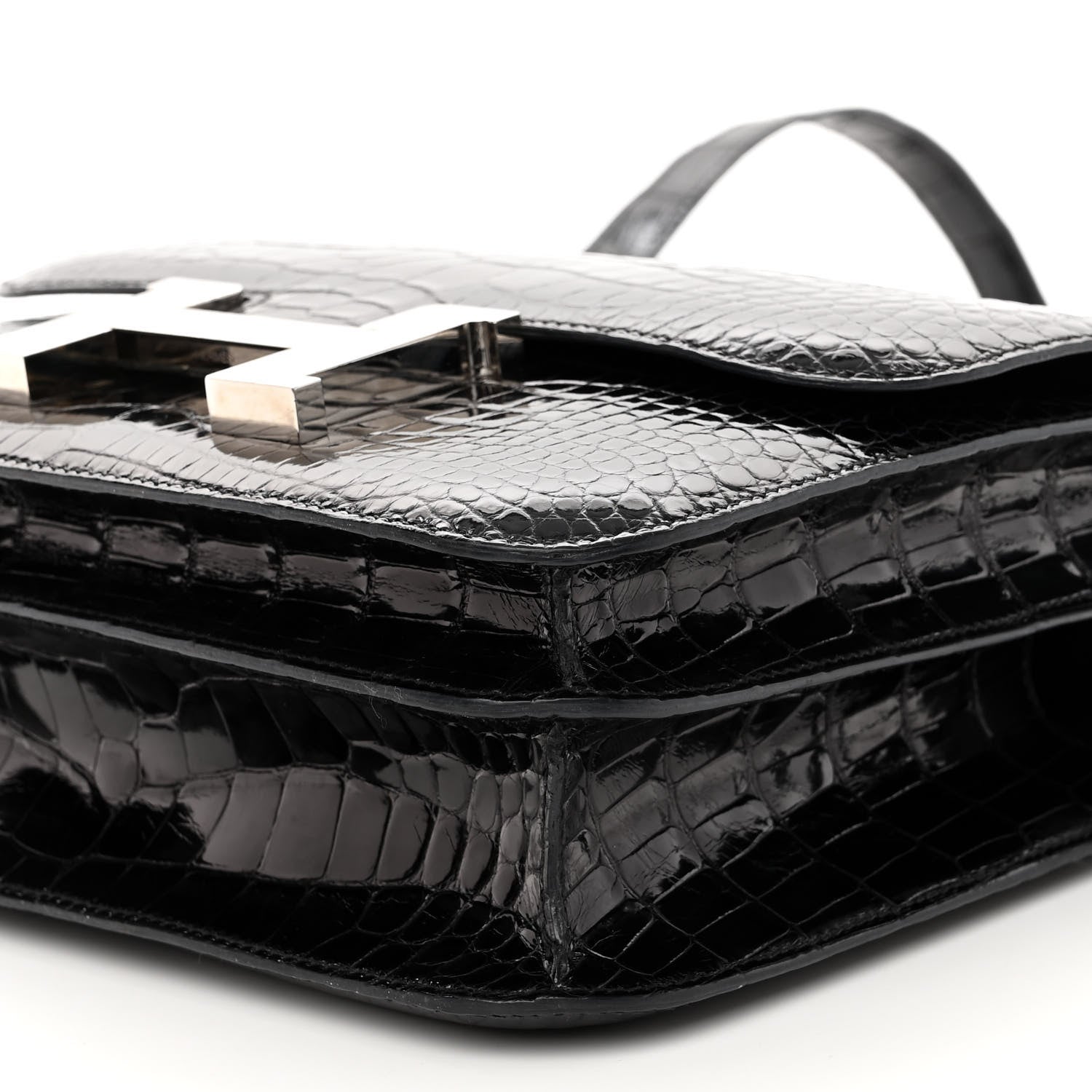 Hermes Shiny Alligator Constance 24 Black 10 of 11