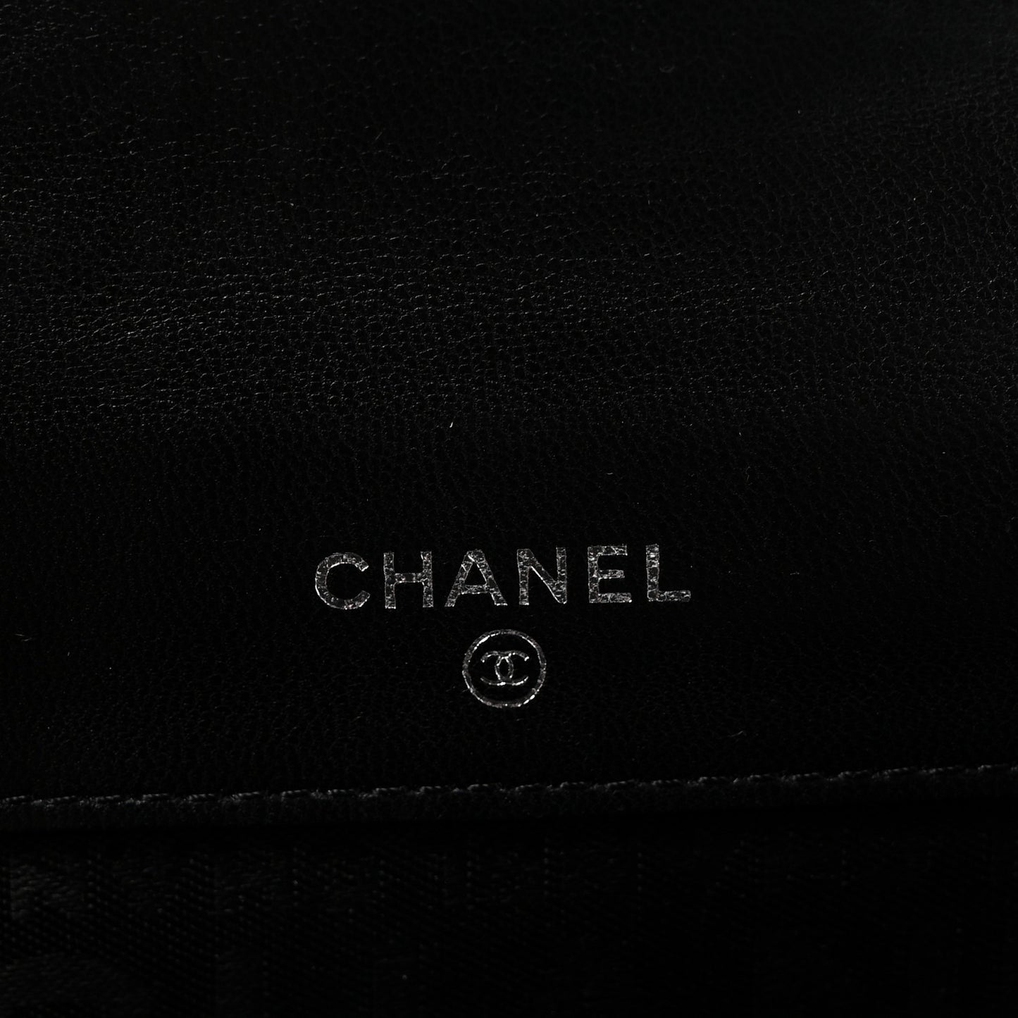 Calfskin Lucky Symbols Compact French Flap Wallet Black
