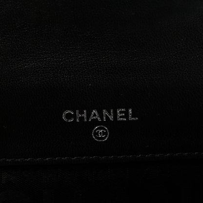 Chanel Calfskin Lucky Symbols Compact French Flap Wallet Black 6 of 12