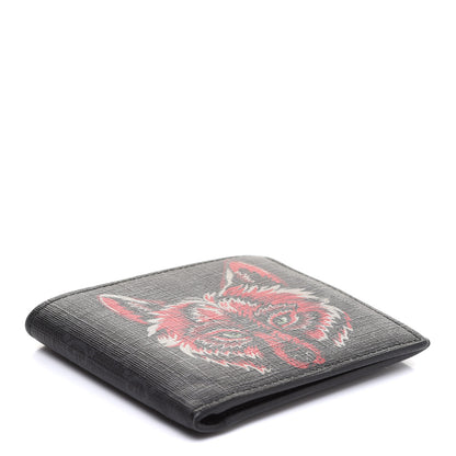 Gucci GG Supreme Monogram Fox Nice Bi-Fold Wallet Black Grey 4 of 11