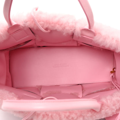 Bottega Veneta Shearling Small Intrecciato Arco Tote Popsicle 6 of 10